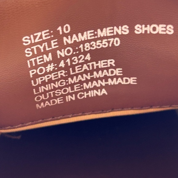 Perry Ellis Men’s Brown Leather Dress Shoes – Size 10 – Classic Lace-Up NWT main image 5